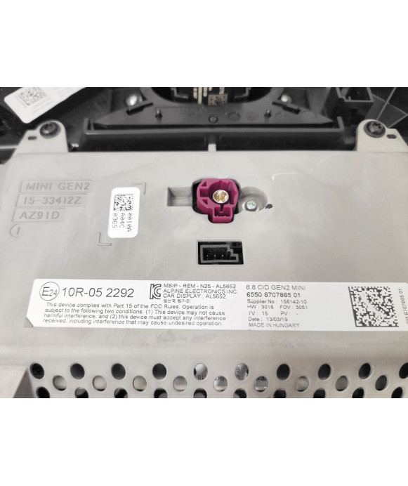 MINI cooper F54 Clubman touchscreen display