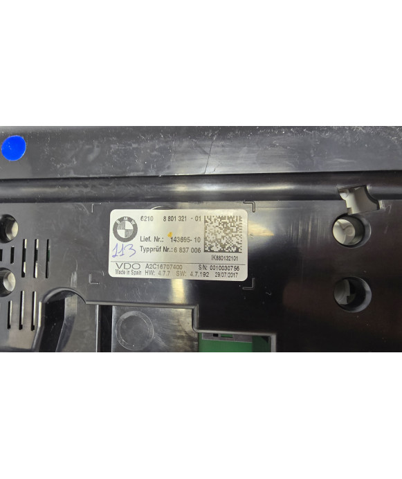 BMW 1er 2er F2x series 6WA Cluster spedomether...