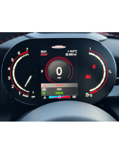 MINI Cooper JCW F54 F55 F56 F60 Digital spedomether no HUD